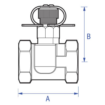 DZR Fixed orifice commissioning station. ISO 228 parallel thread, with flow measurement function dimensions