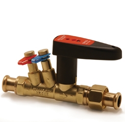  Venturi DZR static commissioning valve (FODRV), XPress union outlet x XPress end for copper, carbon/stainless steel<br/>