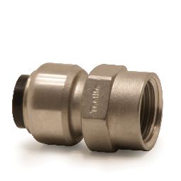 Straight female connector push-fit x BSP parallel female thread