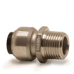 Straight male connector push-fit x BSP taper male thread