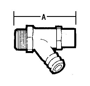 Brass lockshield draincock type A to BS 2879/2, male taper thread to BS21 dimensions