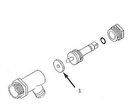 Brass lockshield draincock type A to BS 2879/2, male taper thread to BS21 spares diagram