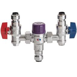 TX402UA Thermostatic mixing valve. Tectite push-fit connections