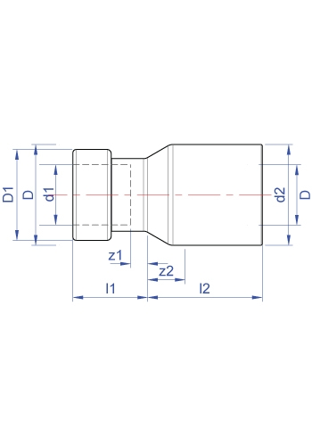 Reducer larger end male for insertion into fitting x push-fitdimensions