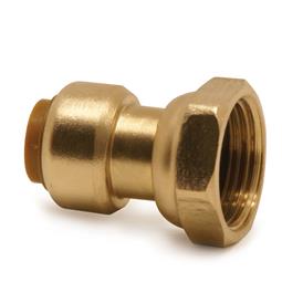 Flat faced union adaptor, push-fit x BSP union nut, suitable for use with water meters