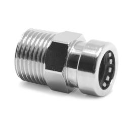 Straight male connector push-fit x BSP taper male thread