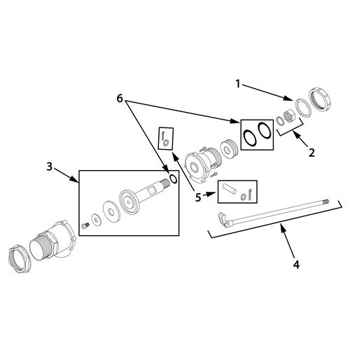 Float valve, Equilibrium pattern, reduced bore spares diagram